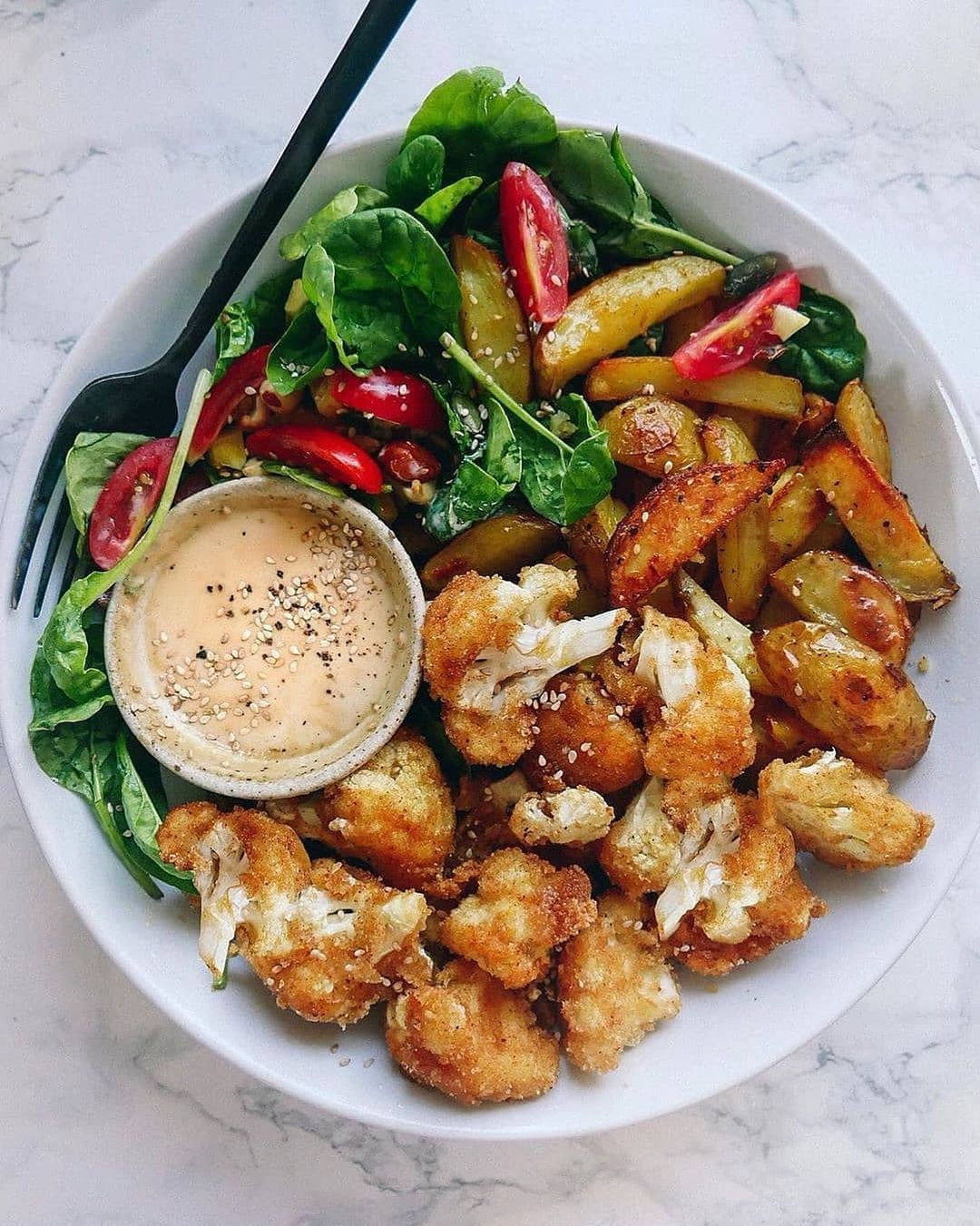 Barbecue Cauliflower Wings with Lemon Soy Sauce