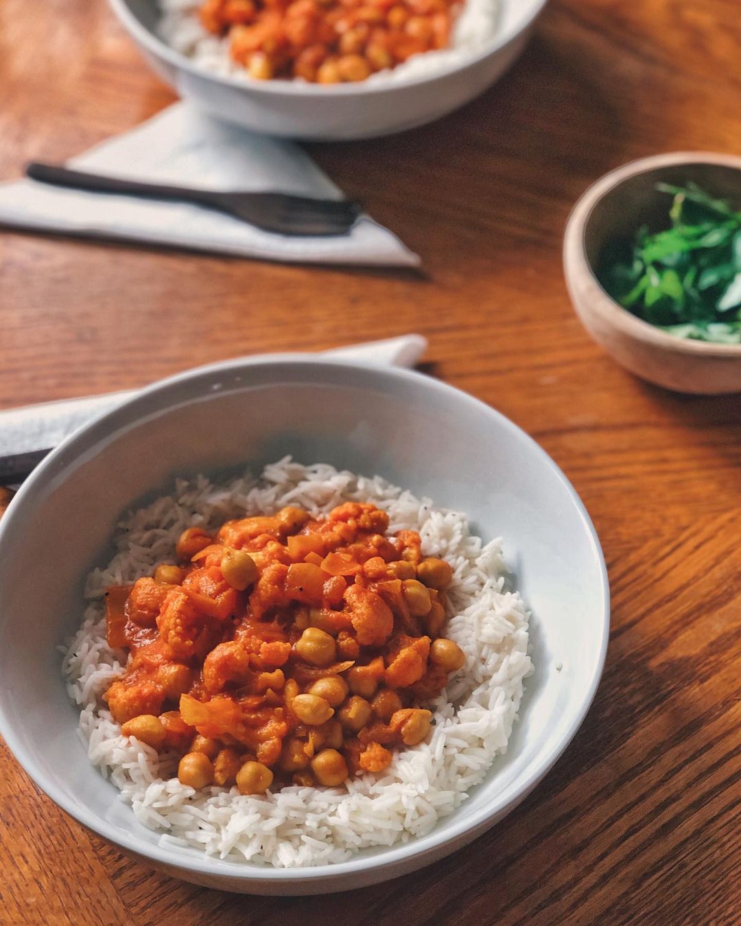 Masala Cauliflower Chickpea Curry