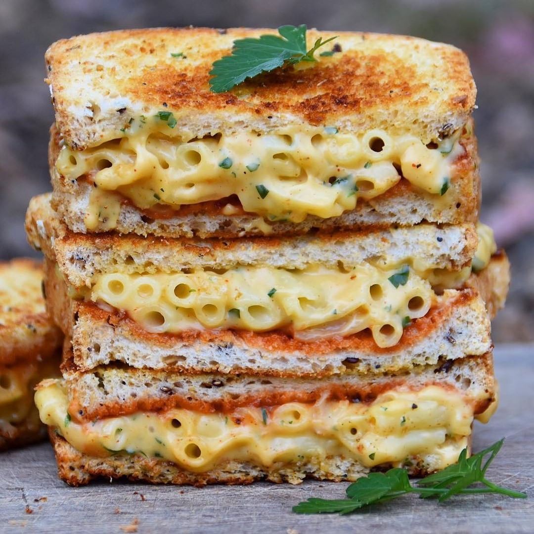 Plant-Based Mac and Cheese Sandwich