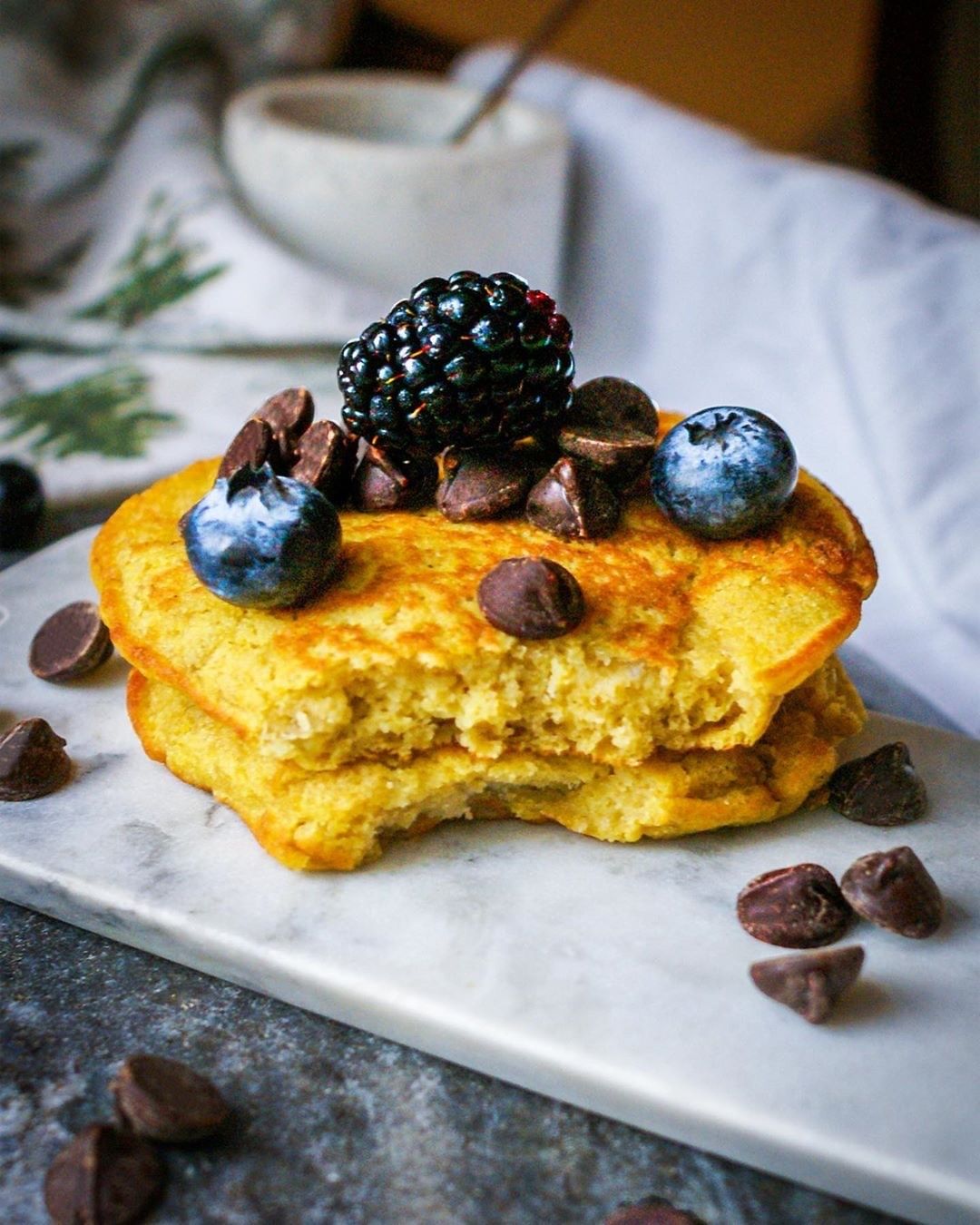 5-Minute Fluffy Pumpkin Banana Pancakes with Cardamom