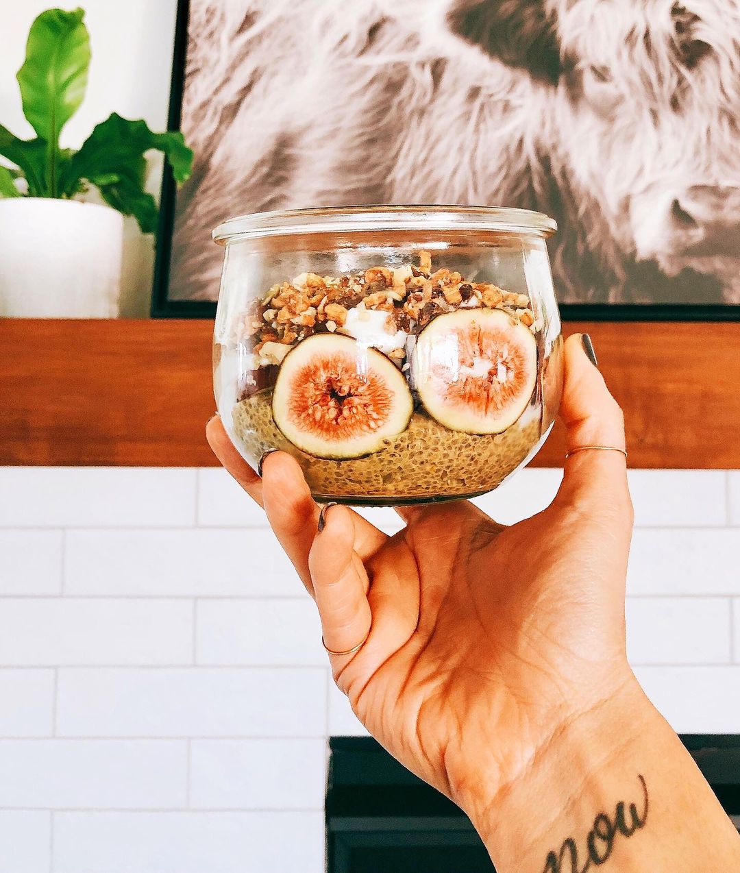 Delicious Pumpkin Chia Pudding with Figs and Yogurt