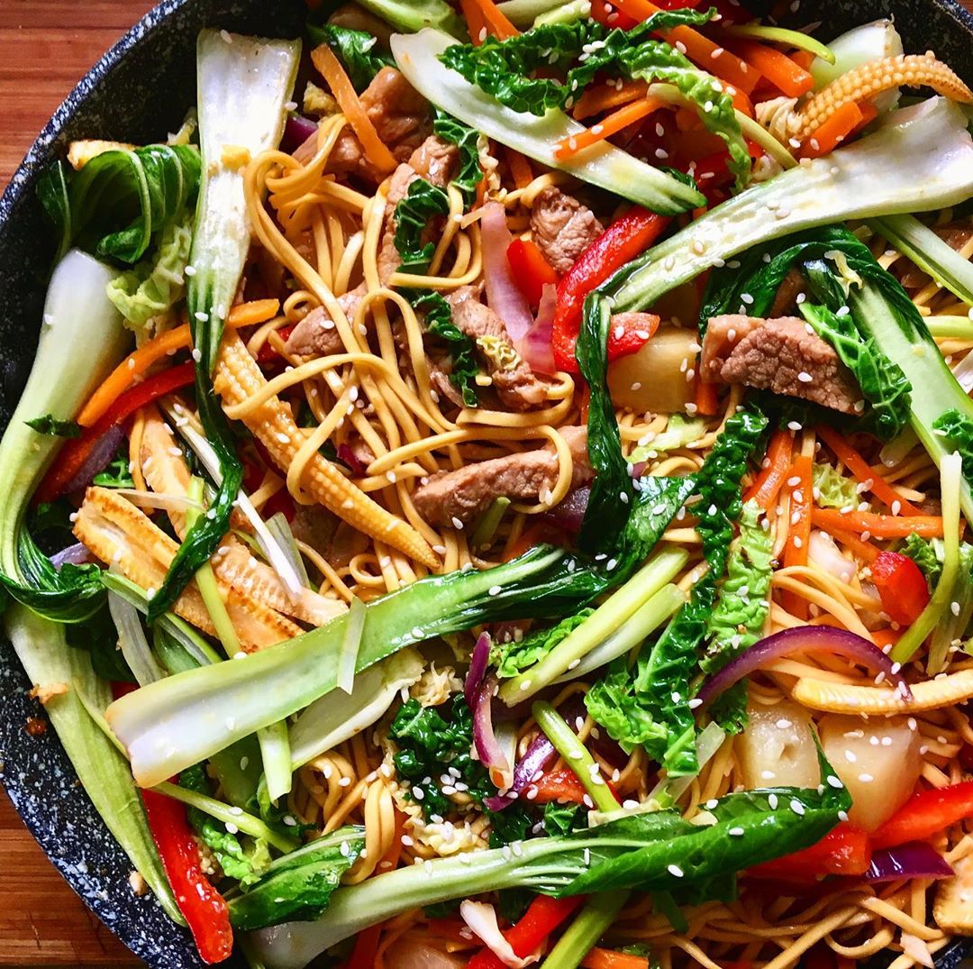 Rainbow Pork and Pineapple Noodles