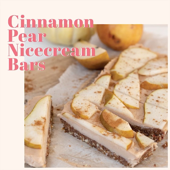 Cinnamon Pear Nicecream Bars