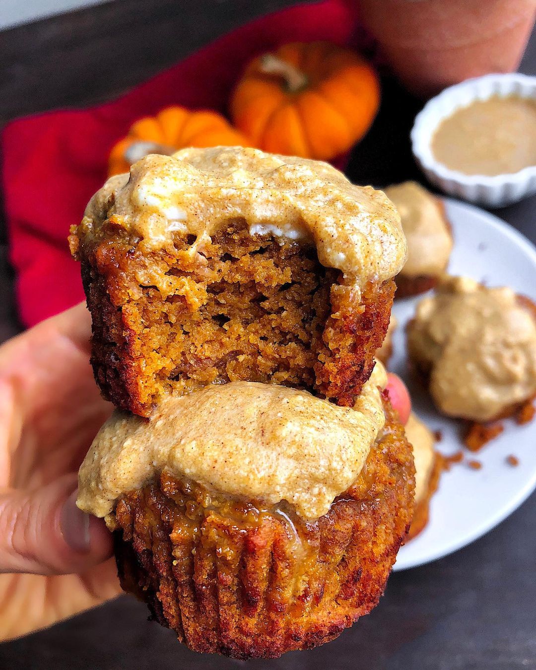 Soft and Delicious Pumpkin Muffins with Icing