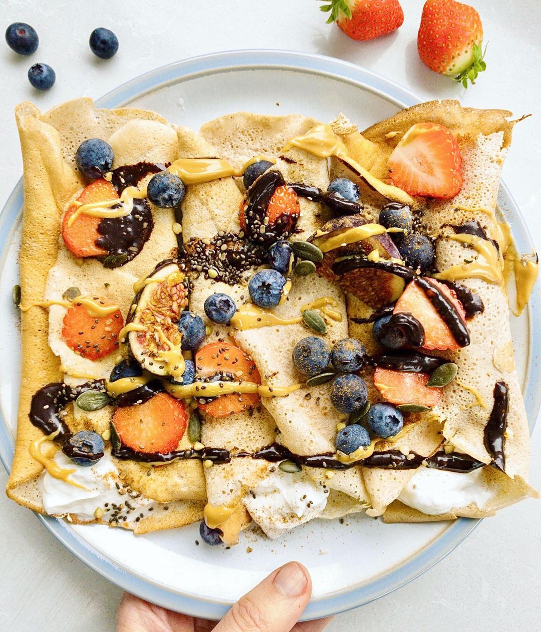 Vegan Buckwheat Crepes with Protein Powder
