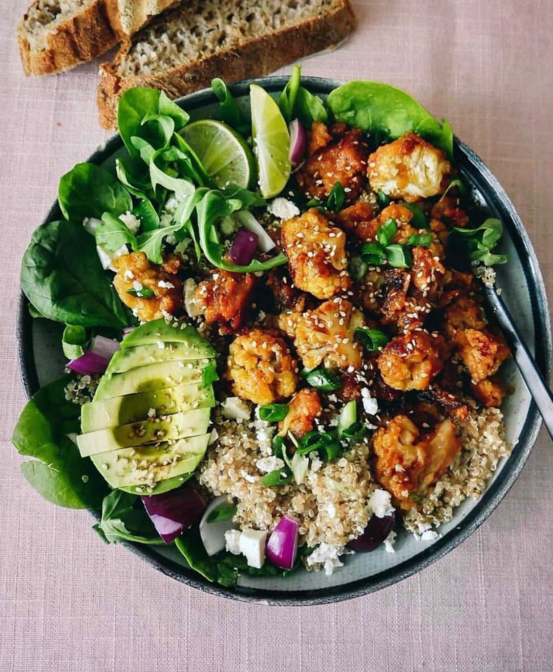 Crispy Cauliflower Salad with Lime Dressing