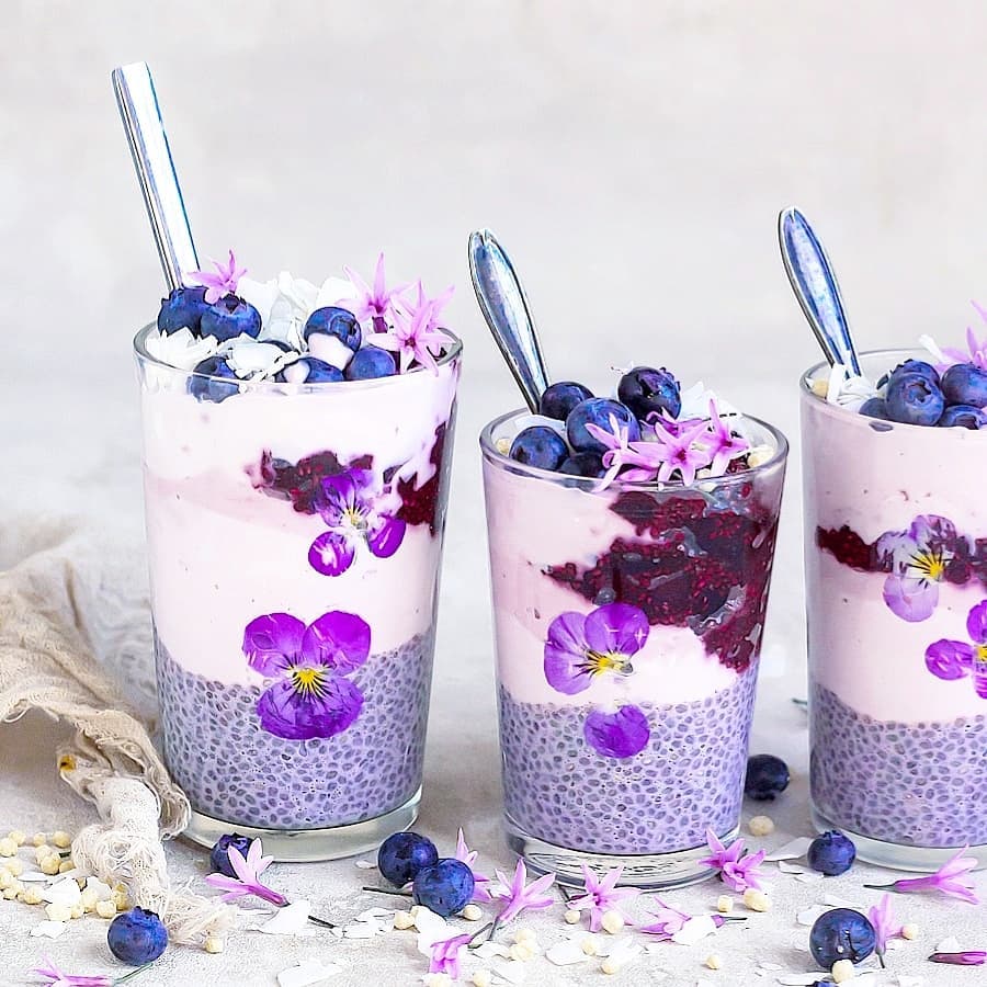 BlackBerry Chia Pudding with Cherry Compote