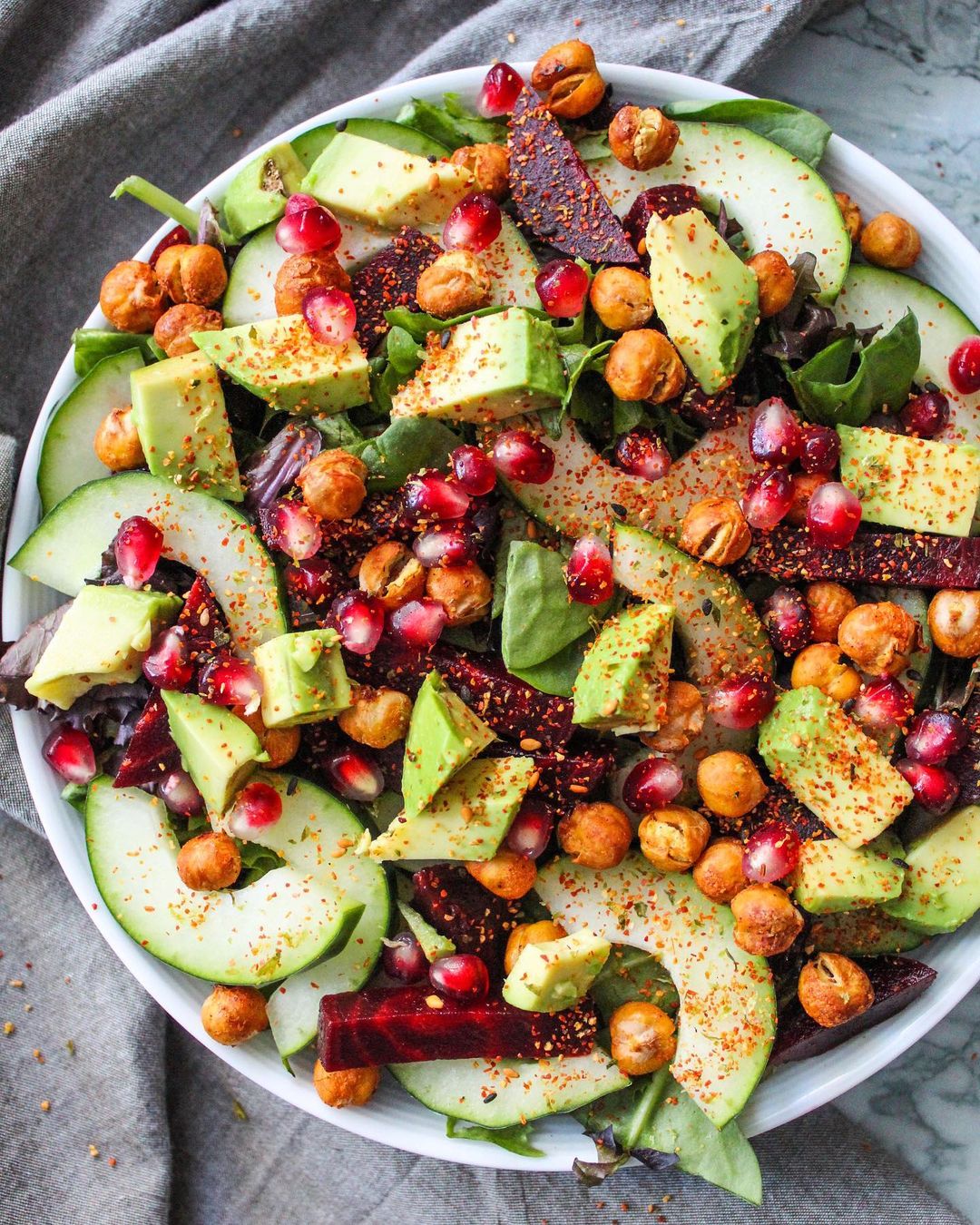 Smoky Sweet Salad with Roasted Chickpeas
