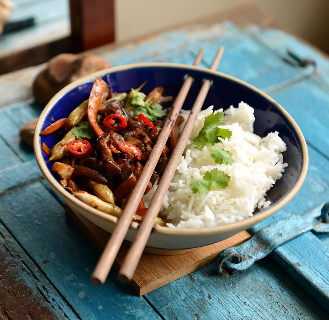 Sticky Vegetable Stir Fry