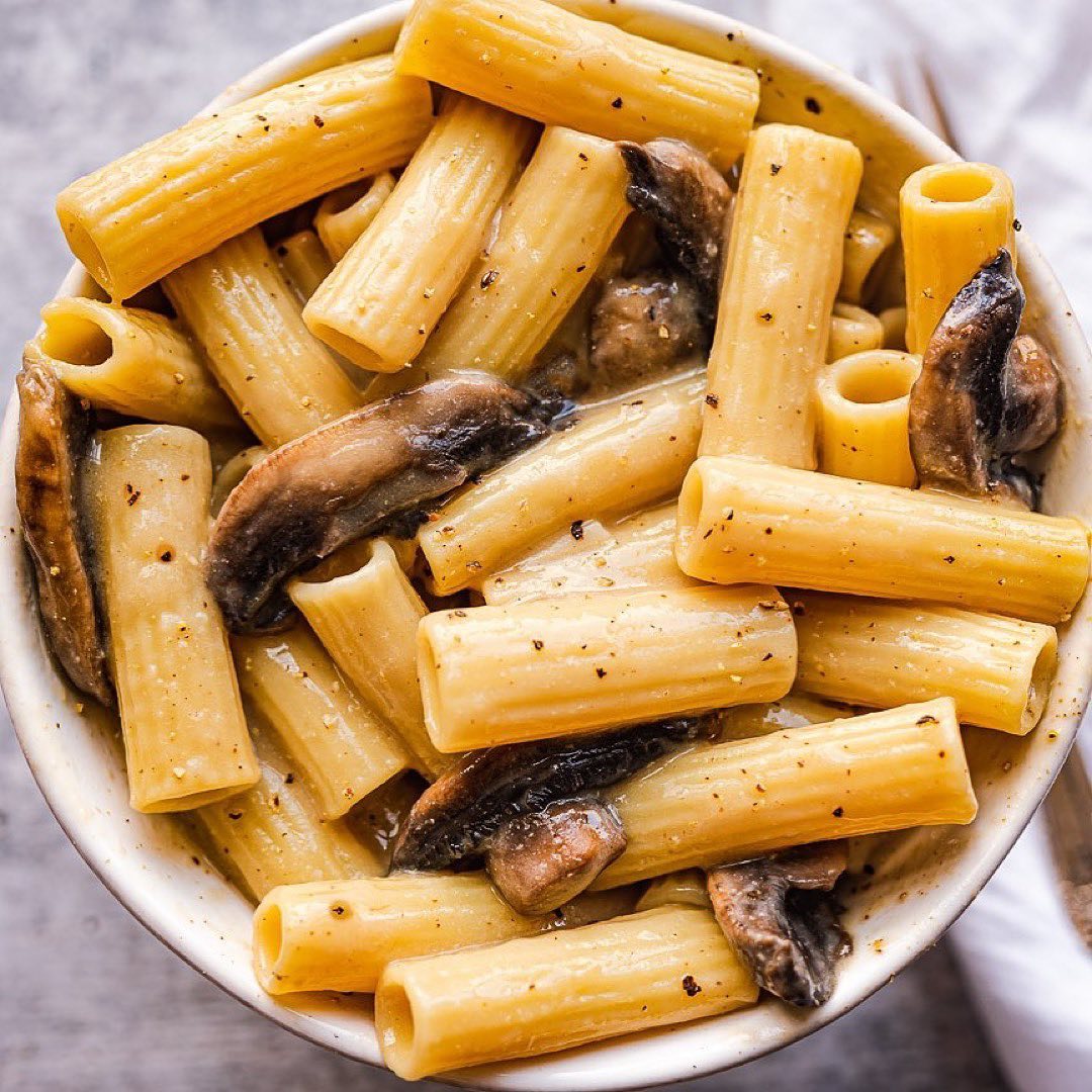 Creamy Mushroom Pasta with Miso Broth