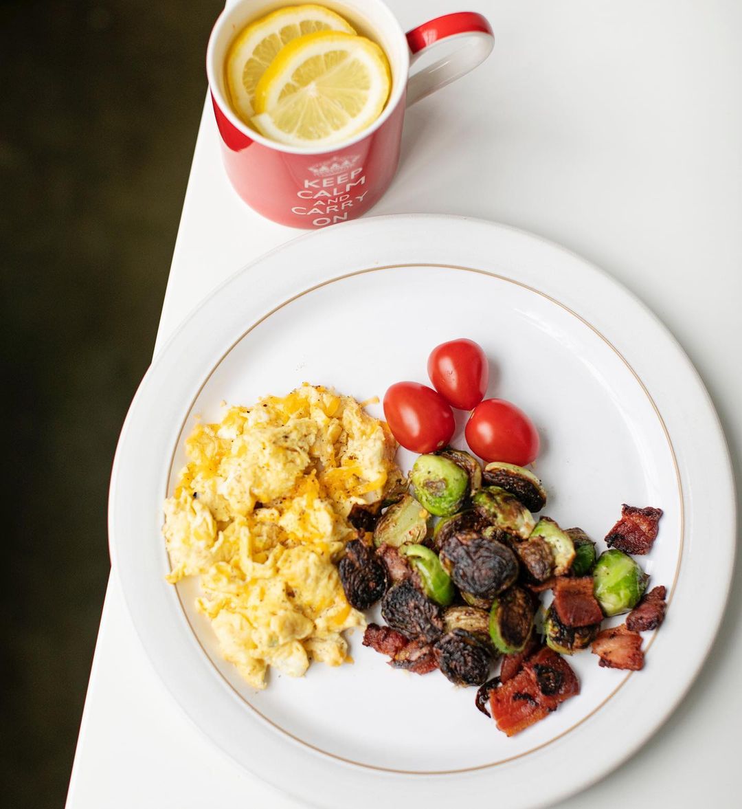 Crispy Brussel Sprouts with Bacon Breakfast