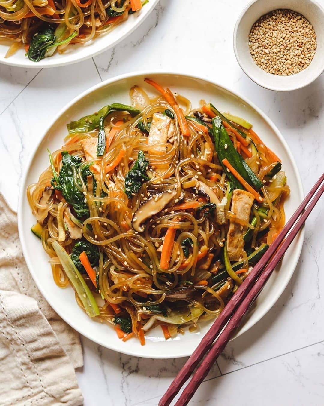 Vegan Korean Stir-Fried Glass Noodles
