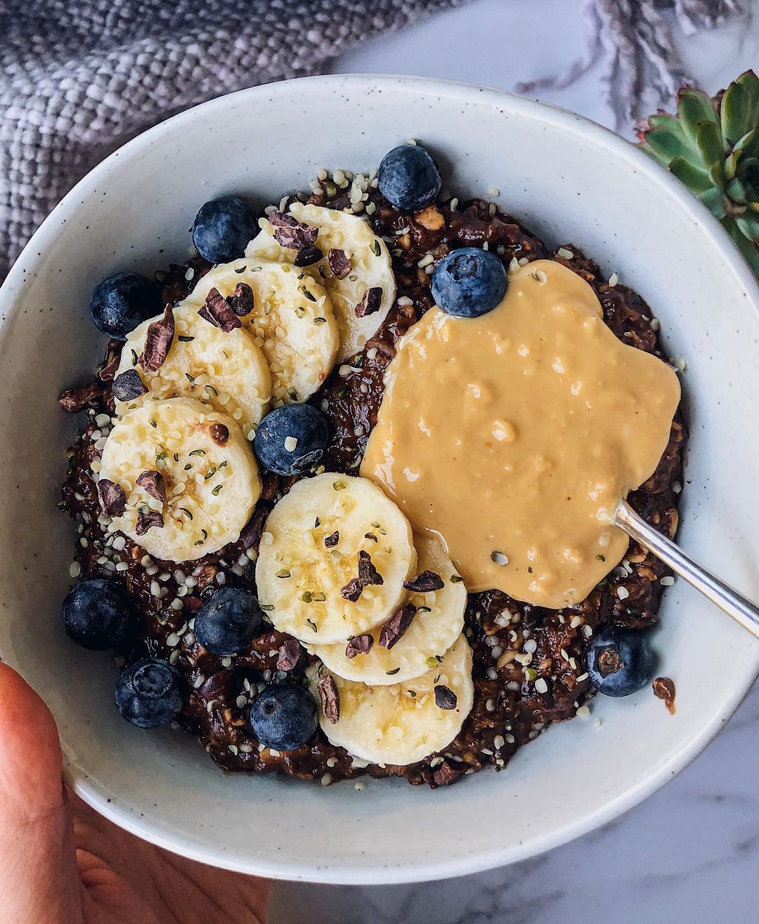 Creamy Chocolate Peanut Butter Oatmeal