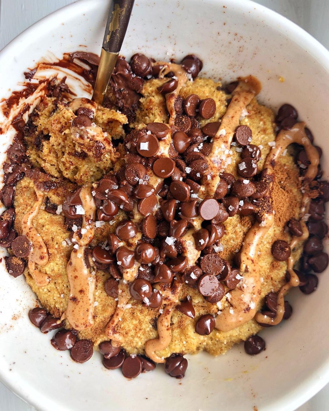 Pumpkin Mug Cake with Chocolate Chips