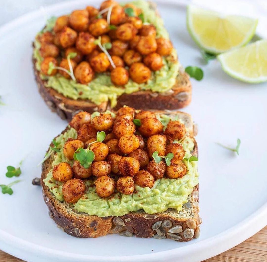 Easy Vegan Chickpea Avocado Toast