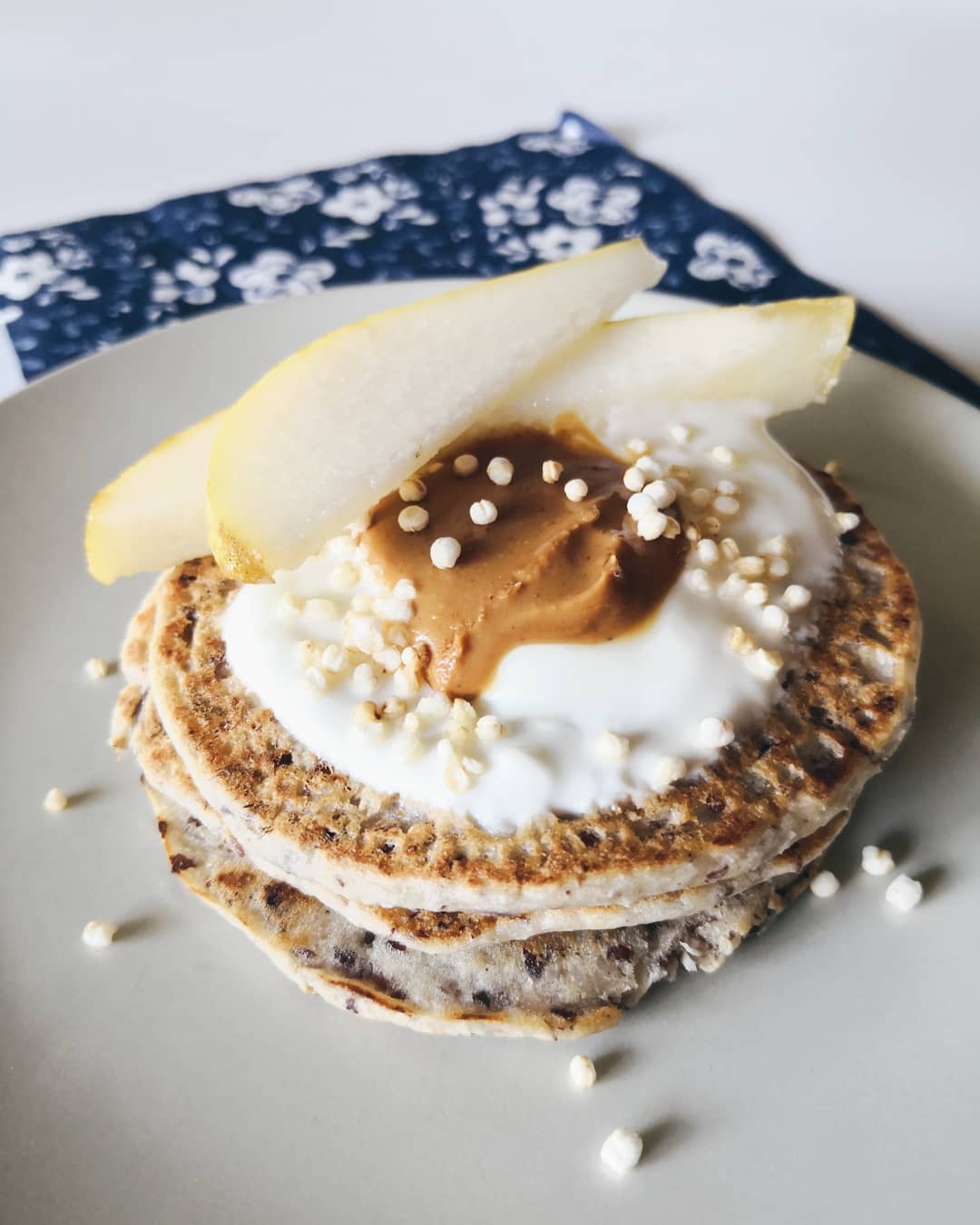 Vegan Buckwheat Pancakes with Coconut and Linseeds