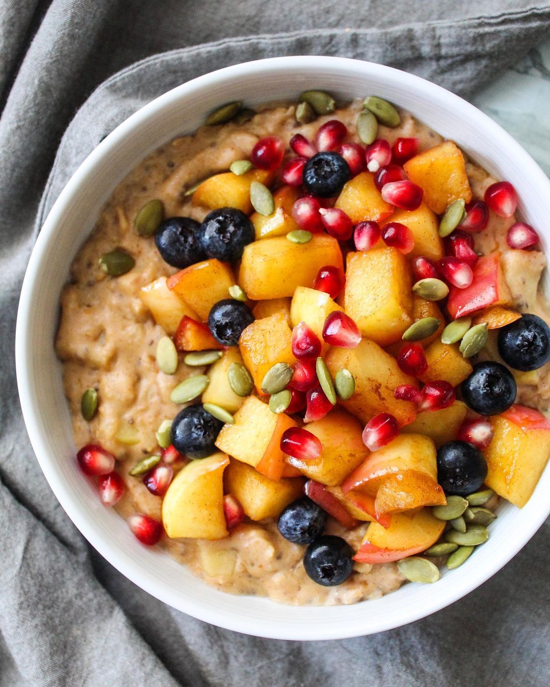 Peanut Butter and Apple Spiced Oats