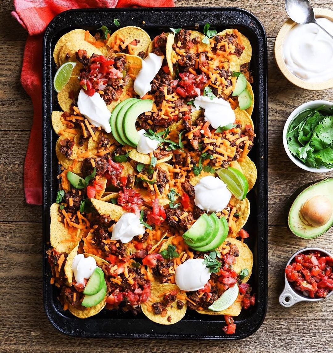 Black Bean and Lentil Nachos