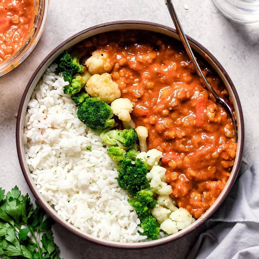 Vegan Red Lentil and Tomato Curry