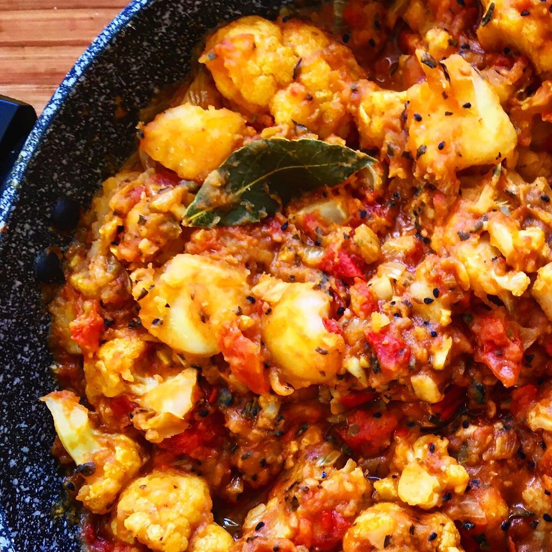 Tasty Aloo Gobi Vegetable Stir Fry Dish
