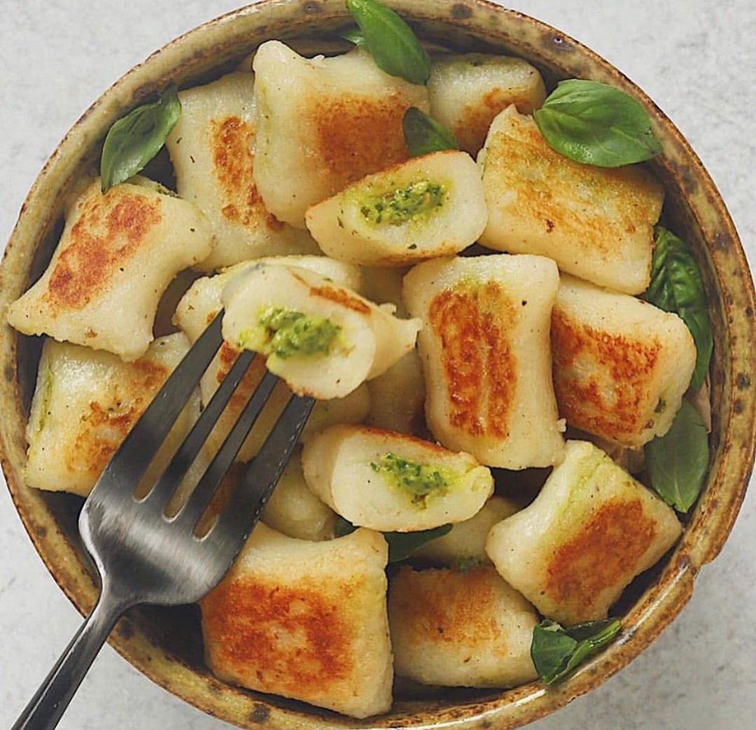 Pesto Stuffed Gnocchi