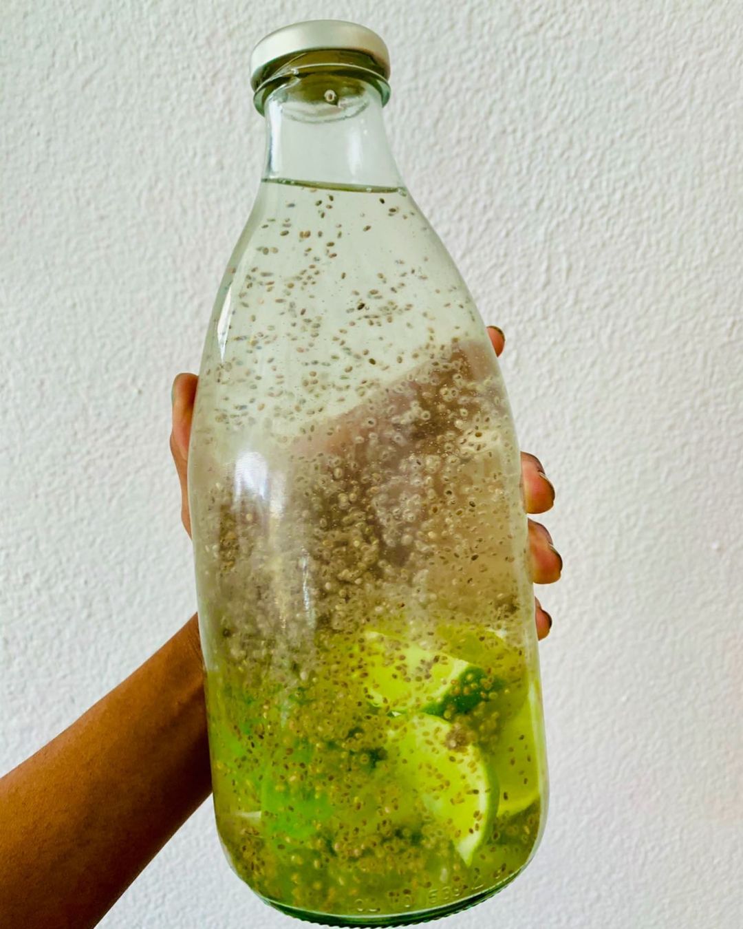 Lime Chia Seeds Detox Water