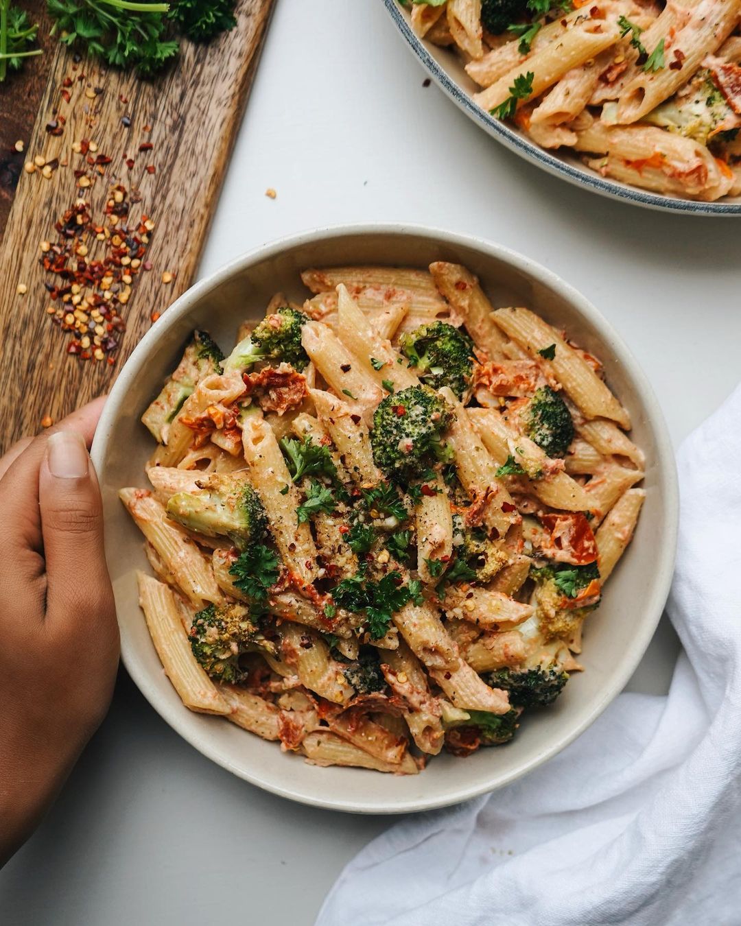 Creamy Sun-Dried Tomato Pasta with Broccoli