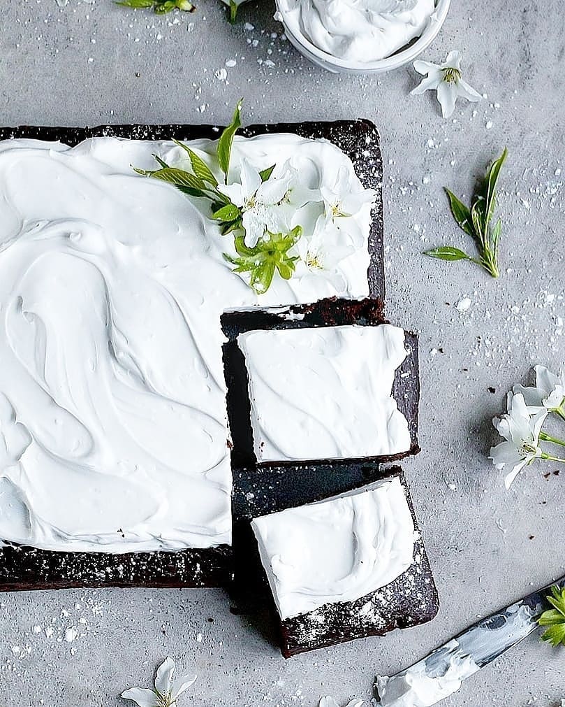Vegan Brownie with Coconut Cream Frosting