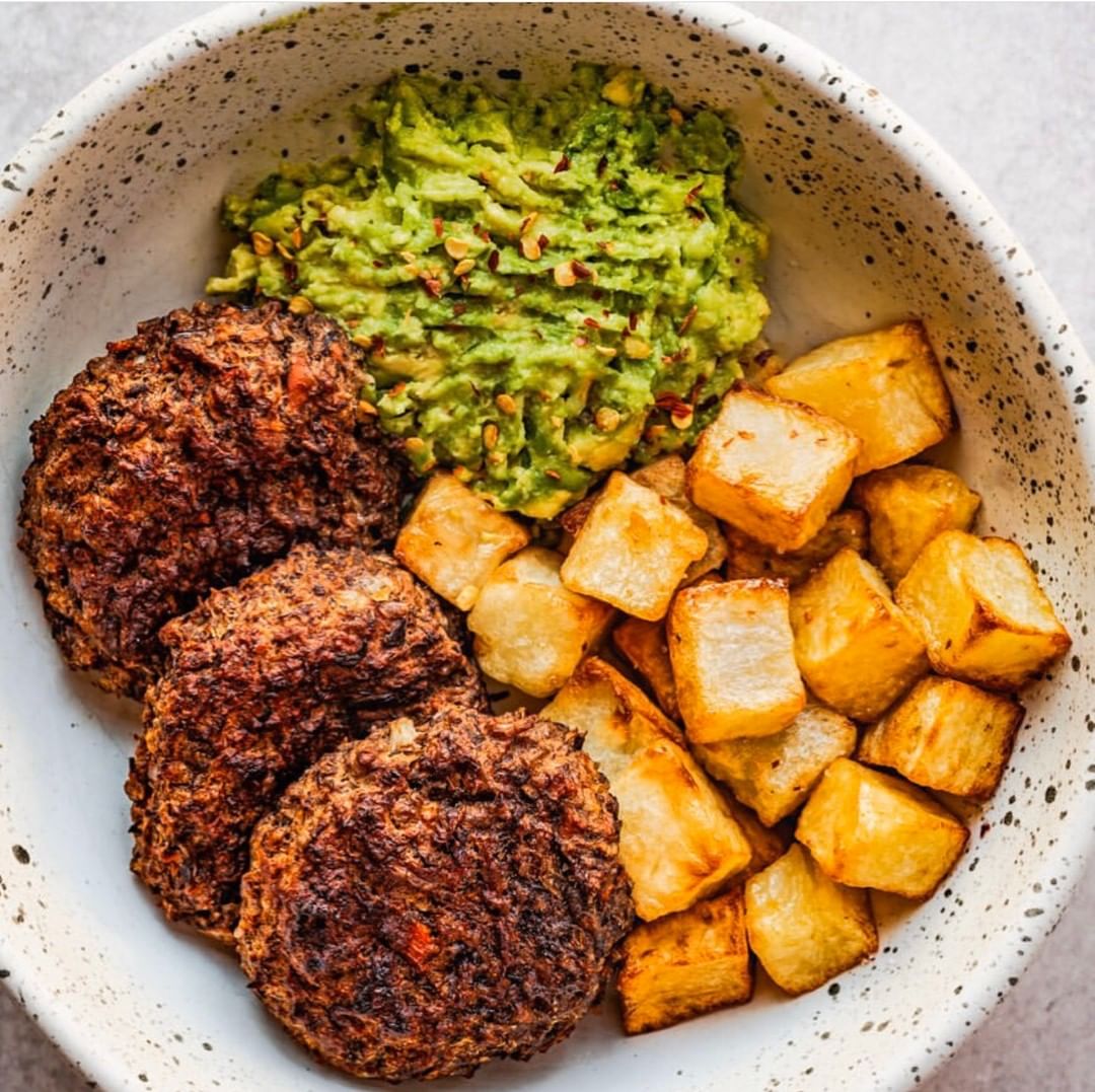 Vegan Black Bean Wild Rice Burgers