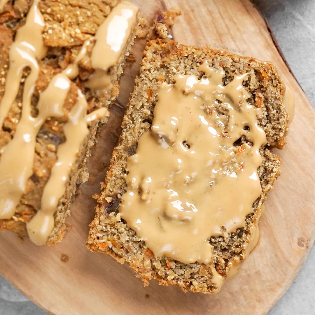 Healthy Carrot-Orange Breakfast Cake with Peanut Butter