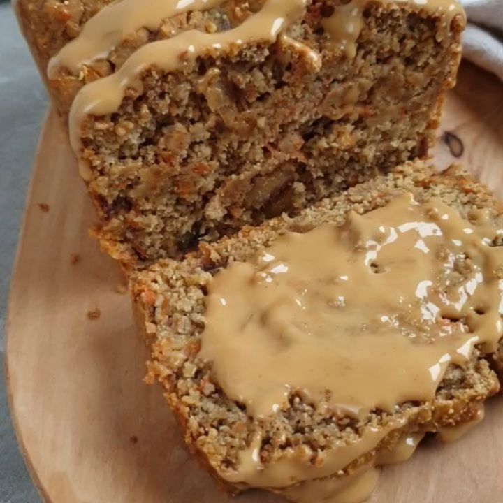 Healthy Carrot-Orange Breakfast Cake with Peanut Butter