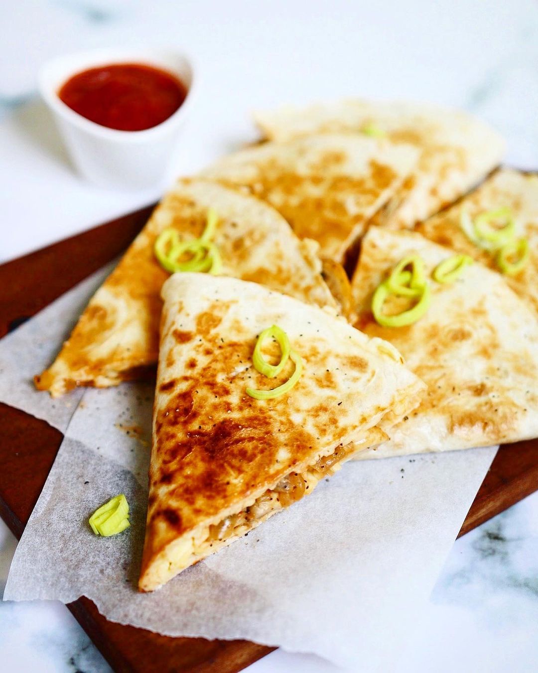 Easy Vegan Mushroom and Cheese Quesadillas