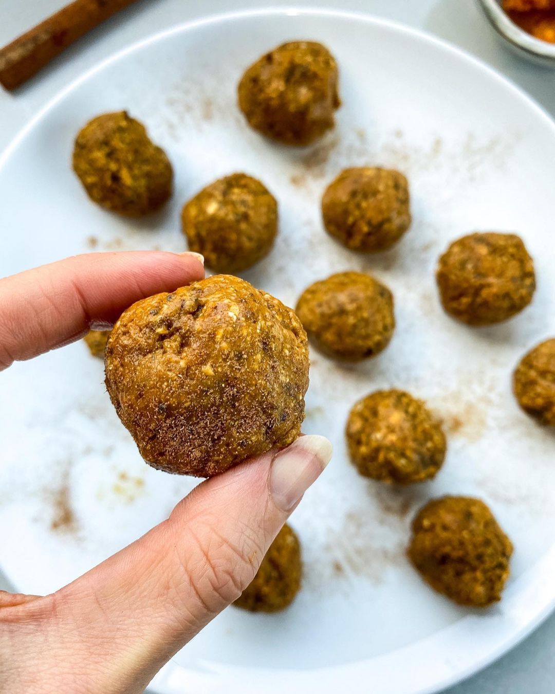 Pumpkin Spice Vegan Protein Balls