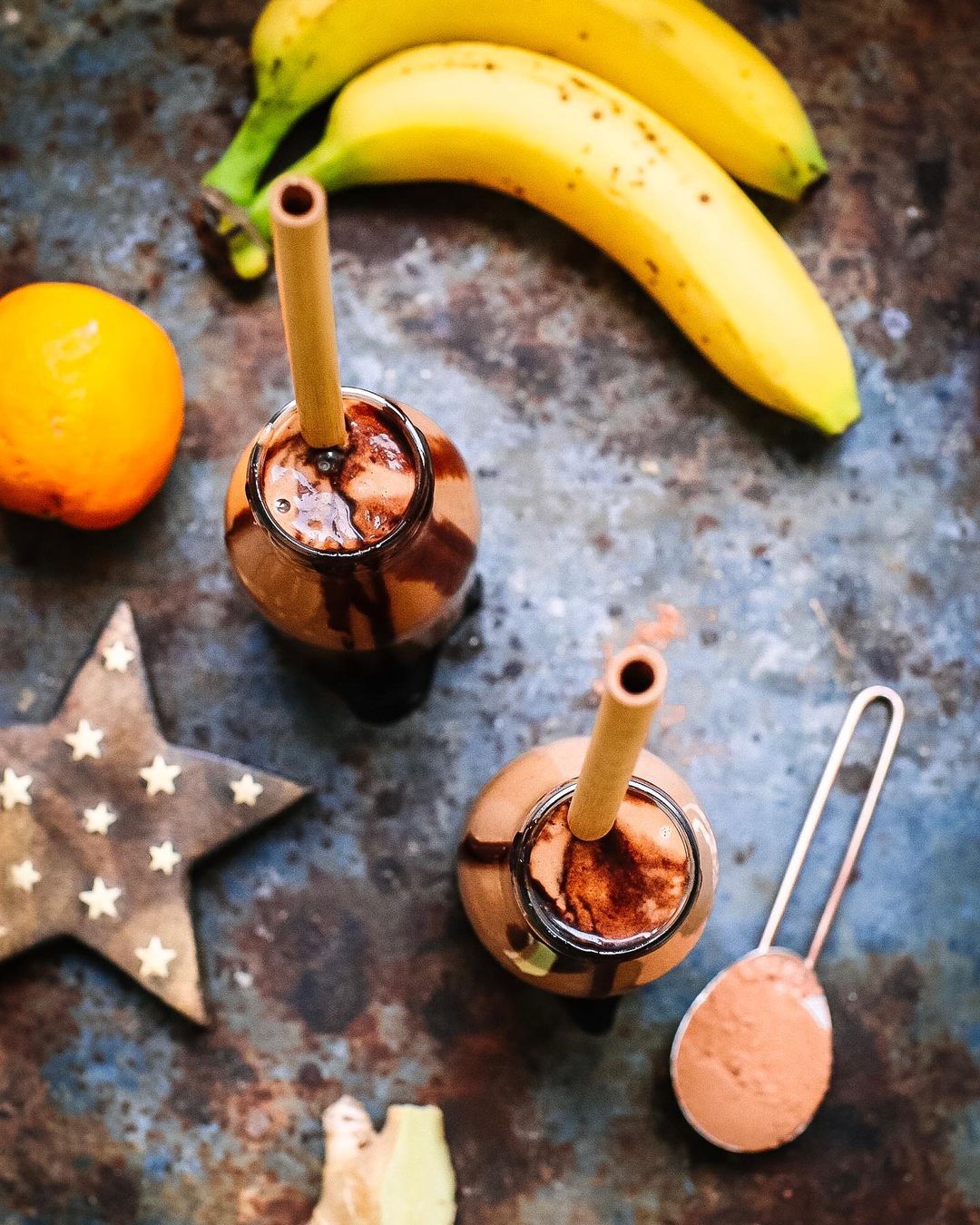Chocolate Orange and Ginger Smoothies