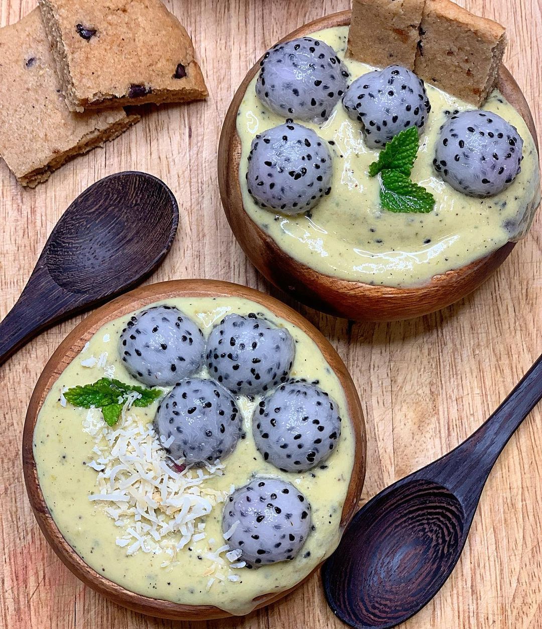 Refreshing Vegan Minty Pineapple Nice Cream