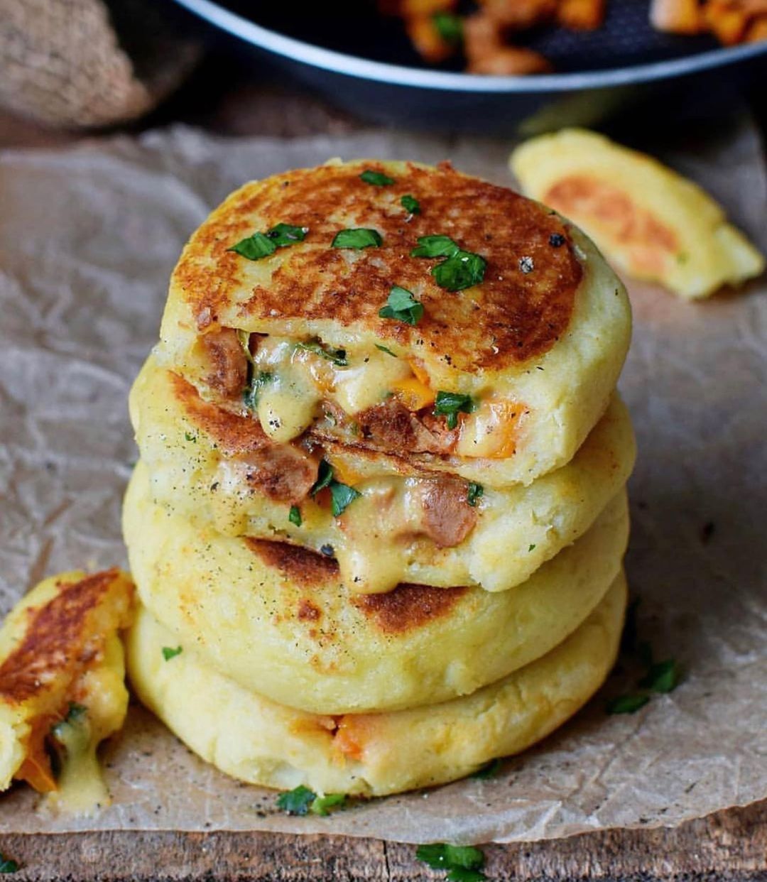 Amazing Stuffed Potato Cakes