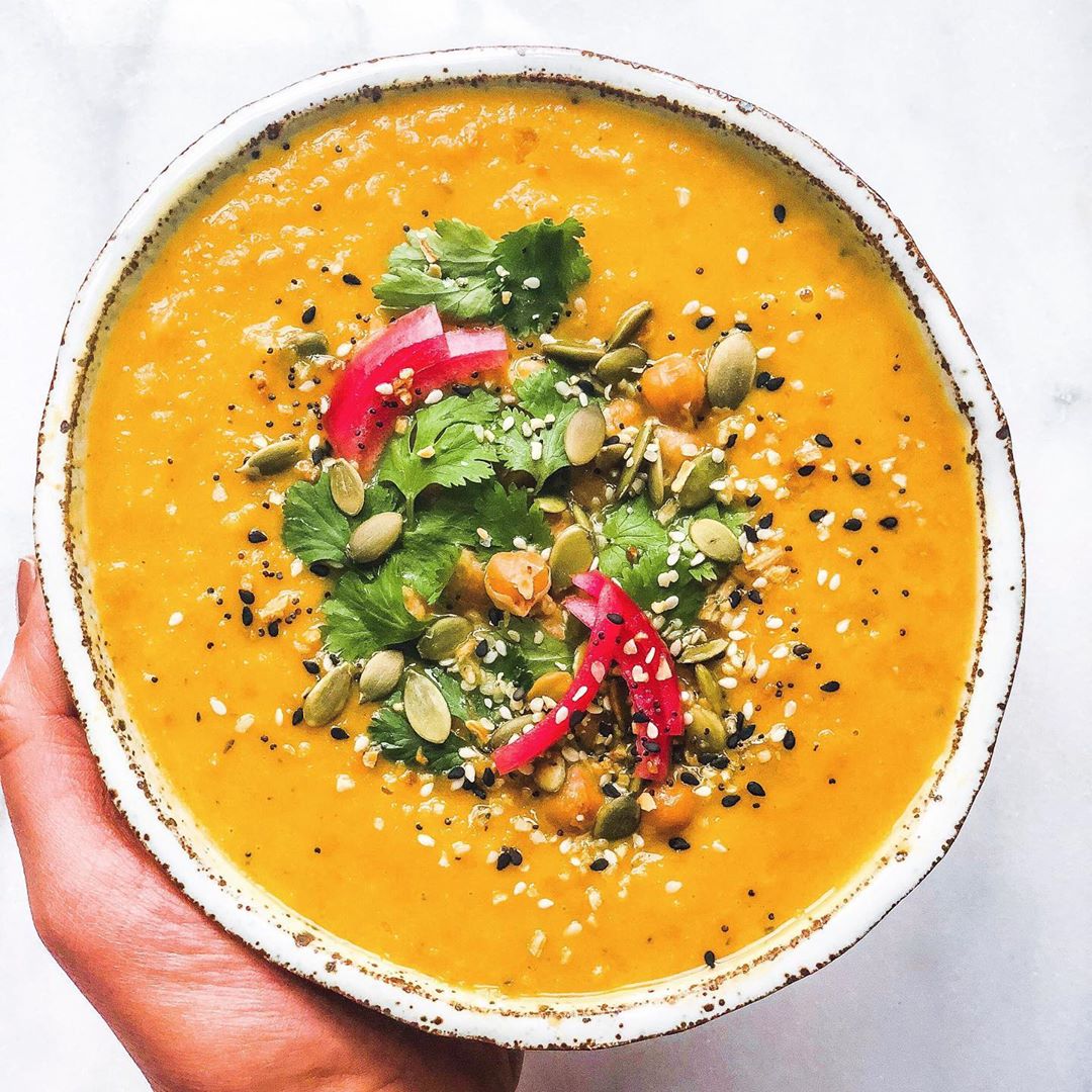 Roasted Kabocha and Carrot Soup