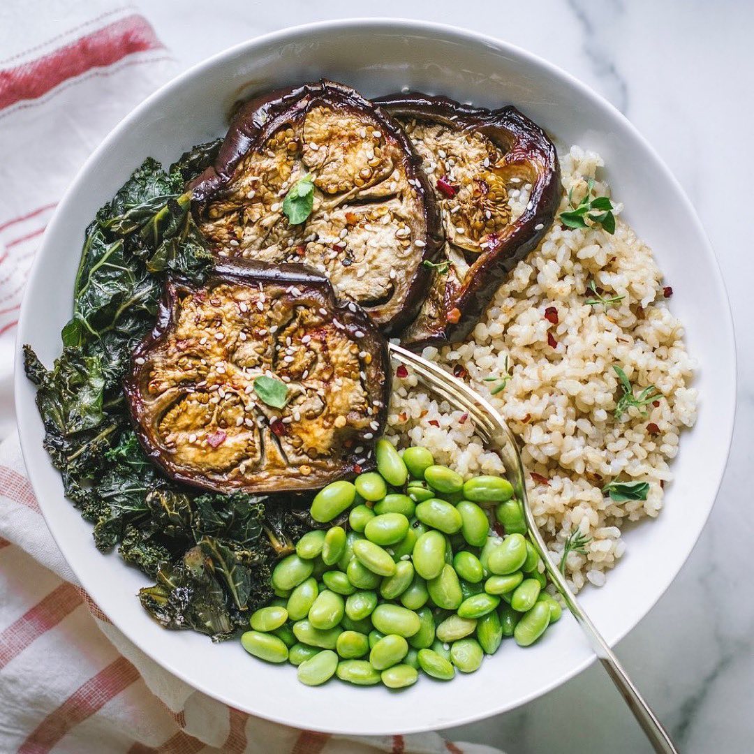 Asian Style Eggplant Bowl