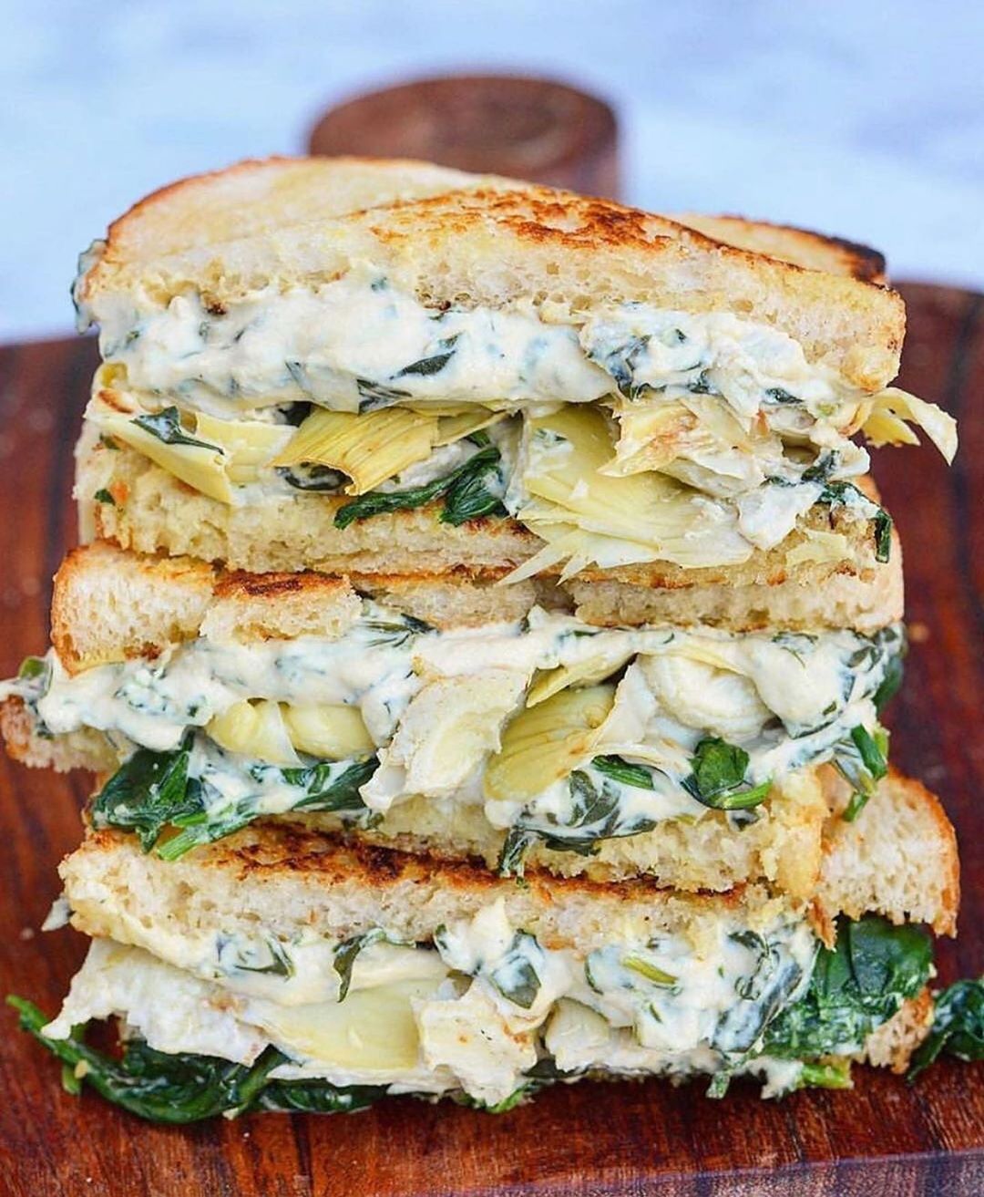 Vegan Artichoke Ricotta Grilled Cheeses