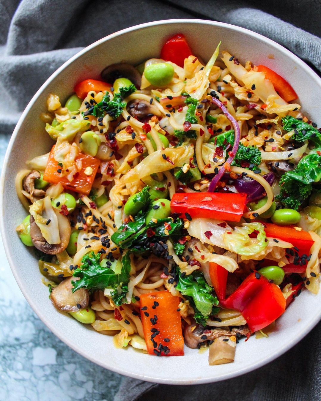 Stir-Fried Noodles with Veggies