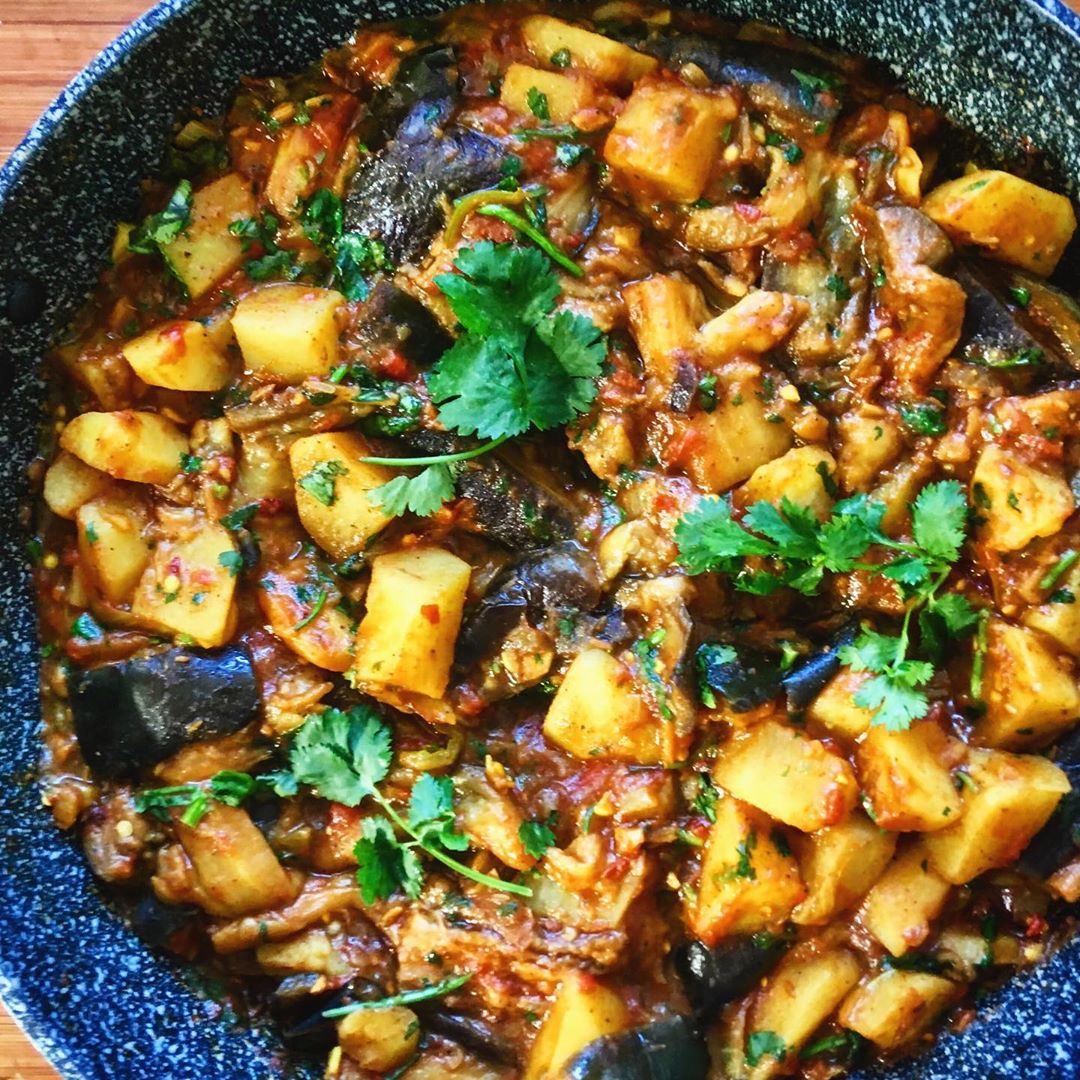 Indian Potato and Eggplant Masala