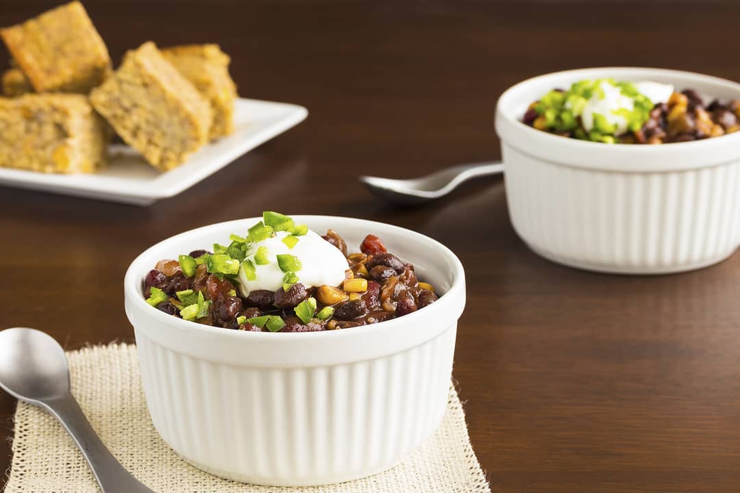 Hearty Black Bean Chili with Sweet Potatoes