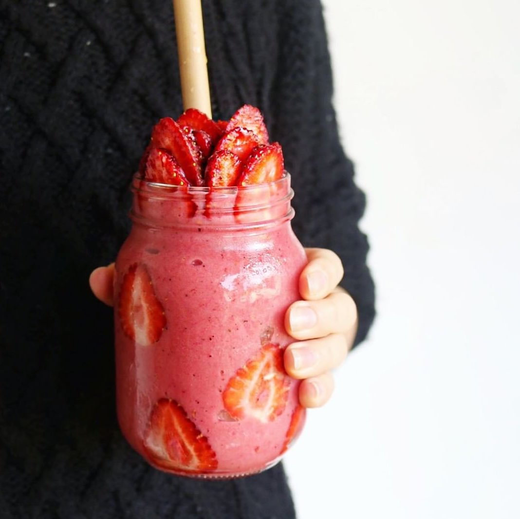 Spring Inspired Banana Strawberry Mango Smoothie