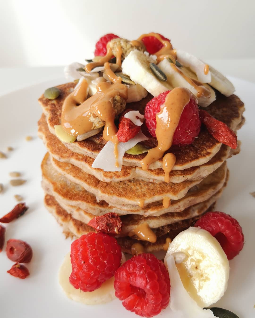 Fluffy Vegan Breakfast Pancakes Tower