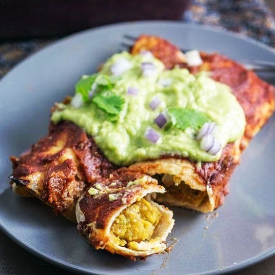 Chickpea Scramble Breakfast Enchilada