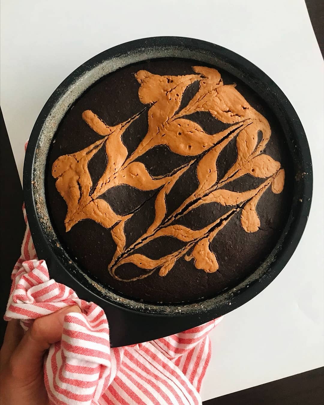 Vegan Chocolate Peanut Butter Swirl Cake