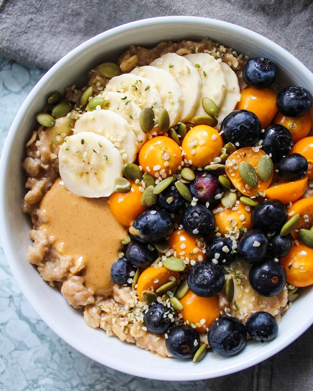 Warm Oatmeal Bowl with Banana and Spices