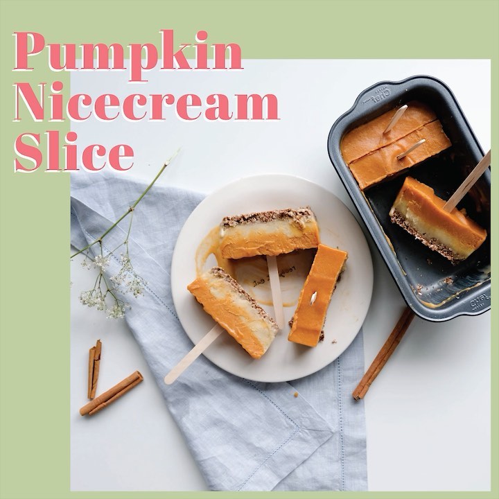 Spooky Pumpkin Nicecream Slice
