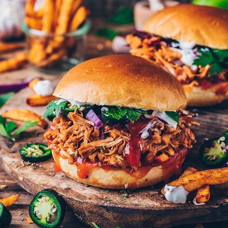 Vegan BBQ Pulled Jackfruit Sandwich