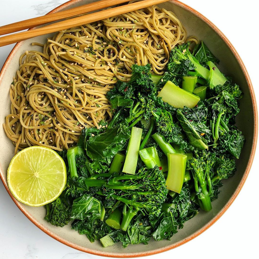 Sweet and Spicy Vegetable Stir Fry with Sesame Edamame Pasta